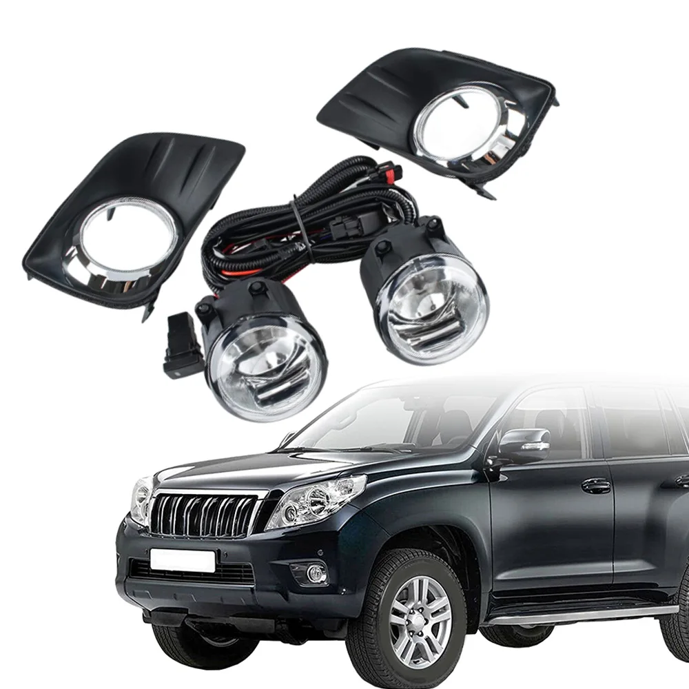

Пара противотуманных фар с жгутом проводов, аксессуары для Toyota Land Cruiser Prado FJ150 2010 2011 2012 2013, противотуманные фары переднего бампера