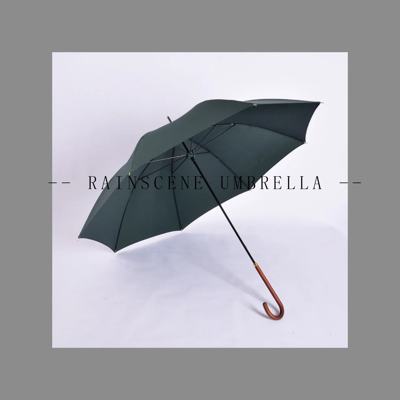 Japanese-style solid wood long-handled automatic umbrella sunshade dual-purpose sun umbrella high-end ladies gift umbrella