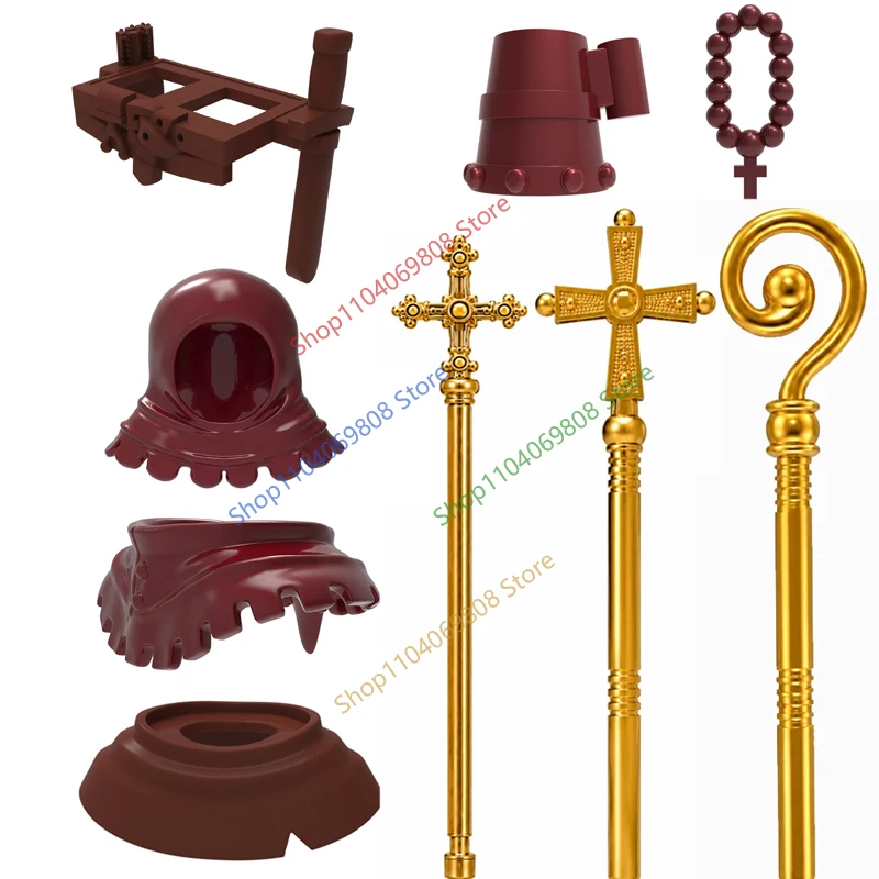 Mittelalterliche Ritterfiguren Zubehör Bausteine Soldatengürtel Helm Maske Schulterpanzer Flügel Pfotenabdruck Bausteine Spielzeug Geschenke N29 – Detail 4