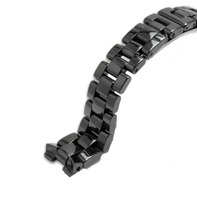 16mm 19mm For J12 ceramics wristband high quality women's men's watch strap Fashion bracelet black white