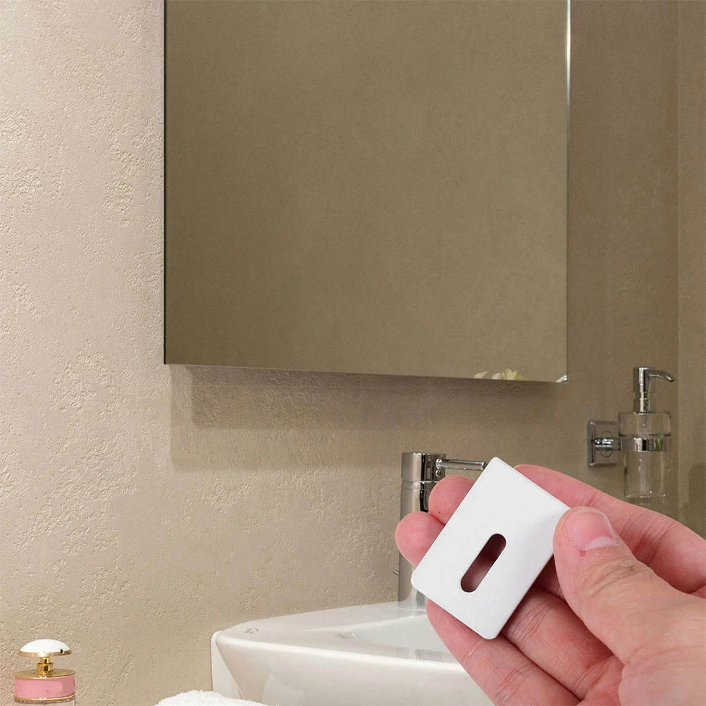 

8Pcs Metal Mirror Clips Heavy Duty Wall Mounting Kit for Frameless Mirrors Wide Slot Design Easy Install Bathroom Tile Display