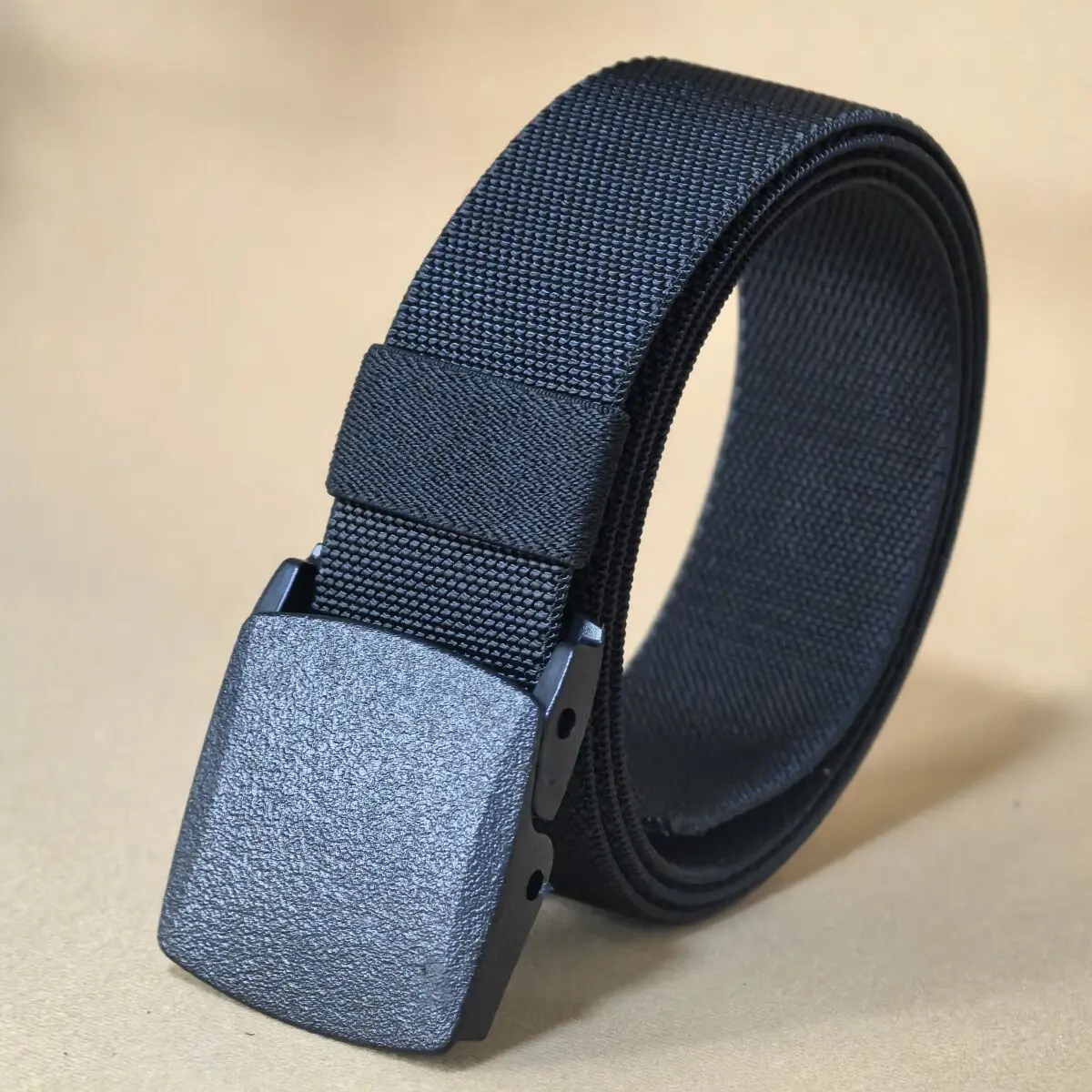 Мужской эластичный ремень без металла, быстросъемная нейлоновая пряжка, мягкое волокно, унисекс, эластичный пояс, спортивный ремень для пешего туризма, рыбалки