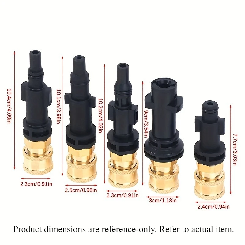 Water gun foam tank conversion connector, quick release interface, used for connecting water guns to cleaning equipment.