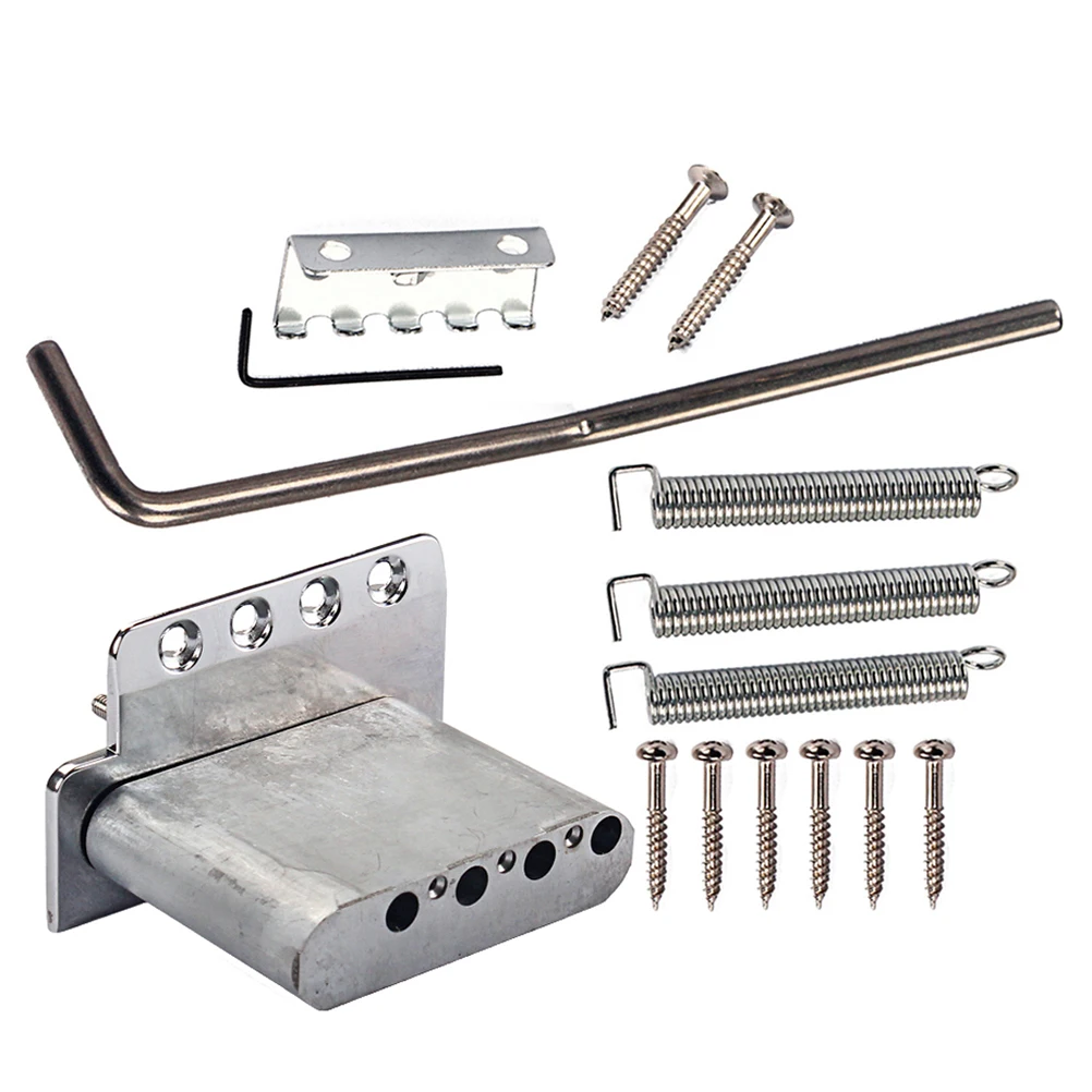 

4 String Ball Saddle Bridge Electric Guitar Strain Plate Musical Instrument Replacement