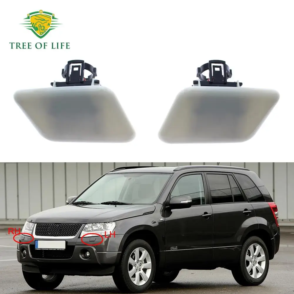 Dla Suzuki GRAND VITARA II 2005 2006 2007 2008-2012 przedni reflektor osłona dyszy spryskiwacza reflektorów strumień wody Cap obudowa