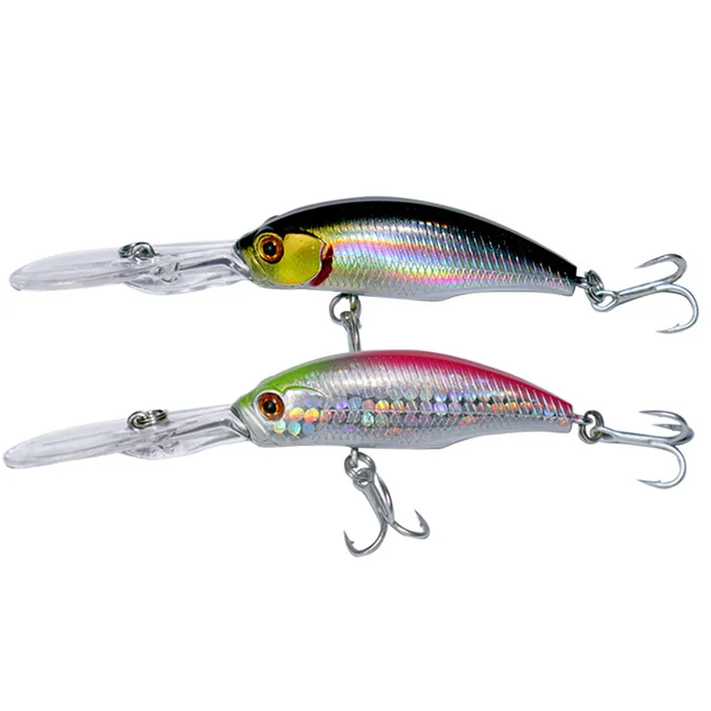 1Pcs Floating Long tongue Minnow Fishing lure 9.5cm 8.5g Crankbait Artificial Hard Bait Bass Wobblers Carp Pike Quality Tackle