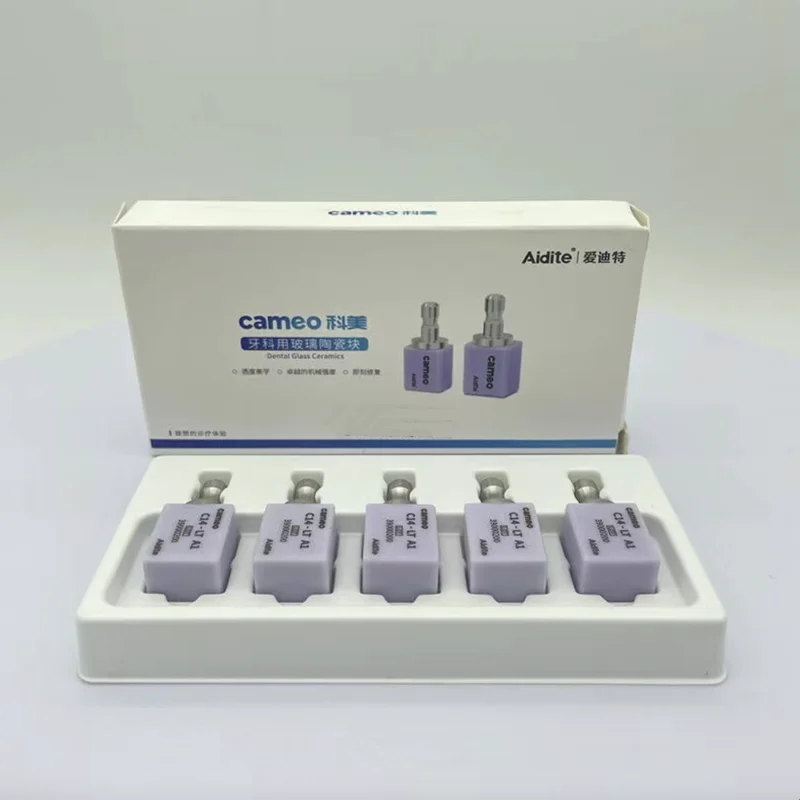 

Dental Lab Lithium Disilicate C14 Glass Ceramic Blocks HT/LT for CAD CAM Sirona Cerec Veneer Dentistry Materials 5pcs/Box