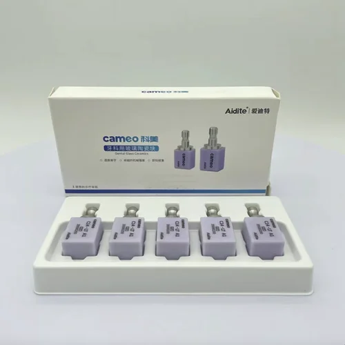 Imagen 1 del producto Bloques de cerámica de vidrio para laboratorio Dental, disilicato de litio C14, HT/LT para CAD CAM Sirona Cerec, materiales de Odontología de chapa, 5 unids/lote por caja