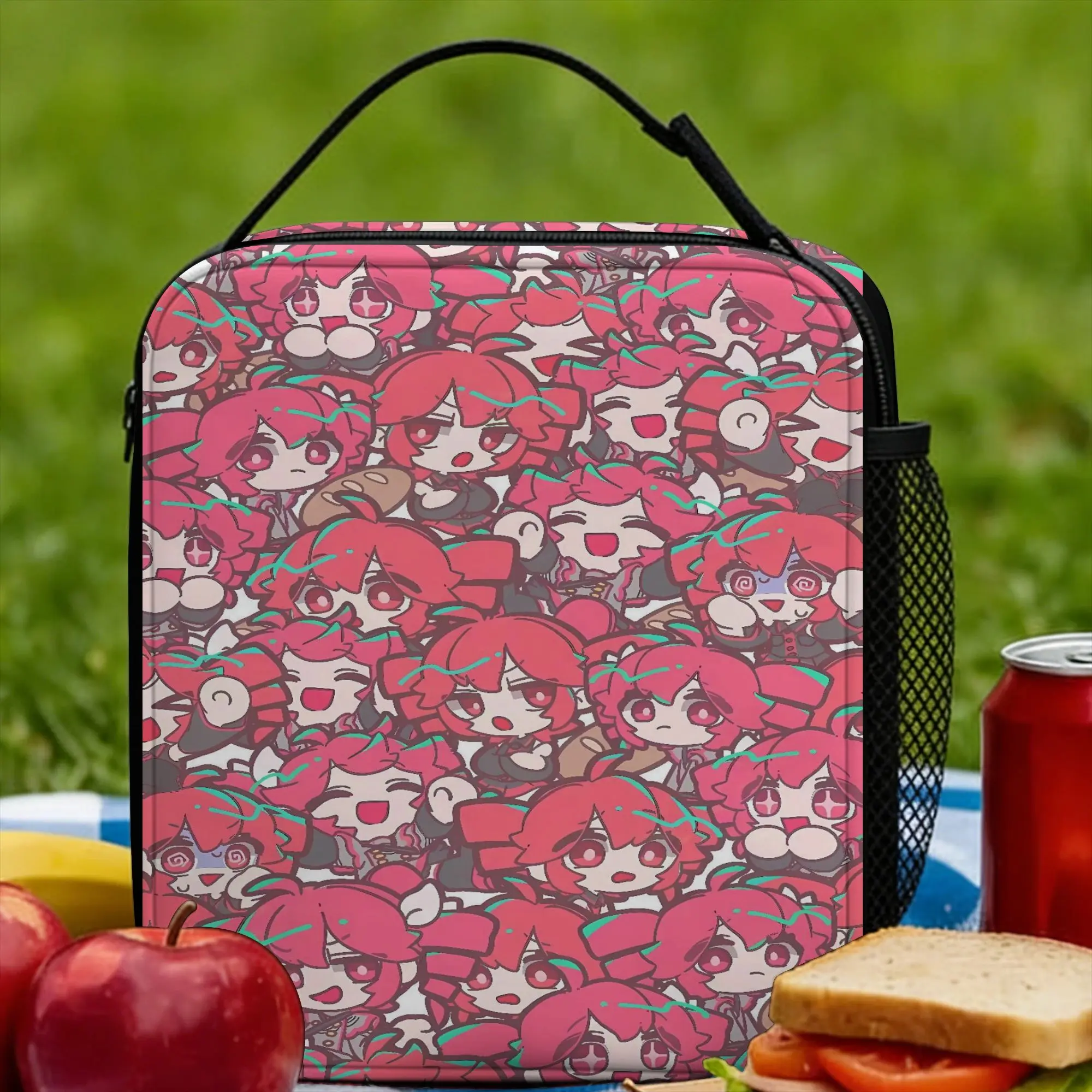 Kasane Teto Lunch Bag  Picnic Lunch Box For Child Fun Graphic Tote Food Bags Oxford Portable Insulated Cooler Bag