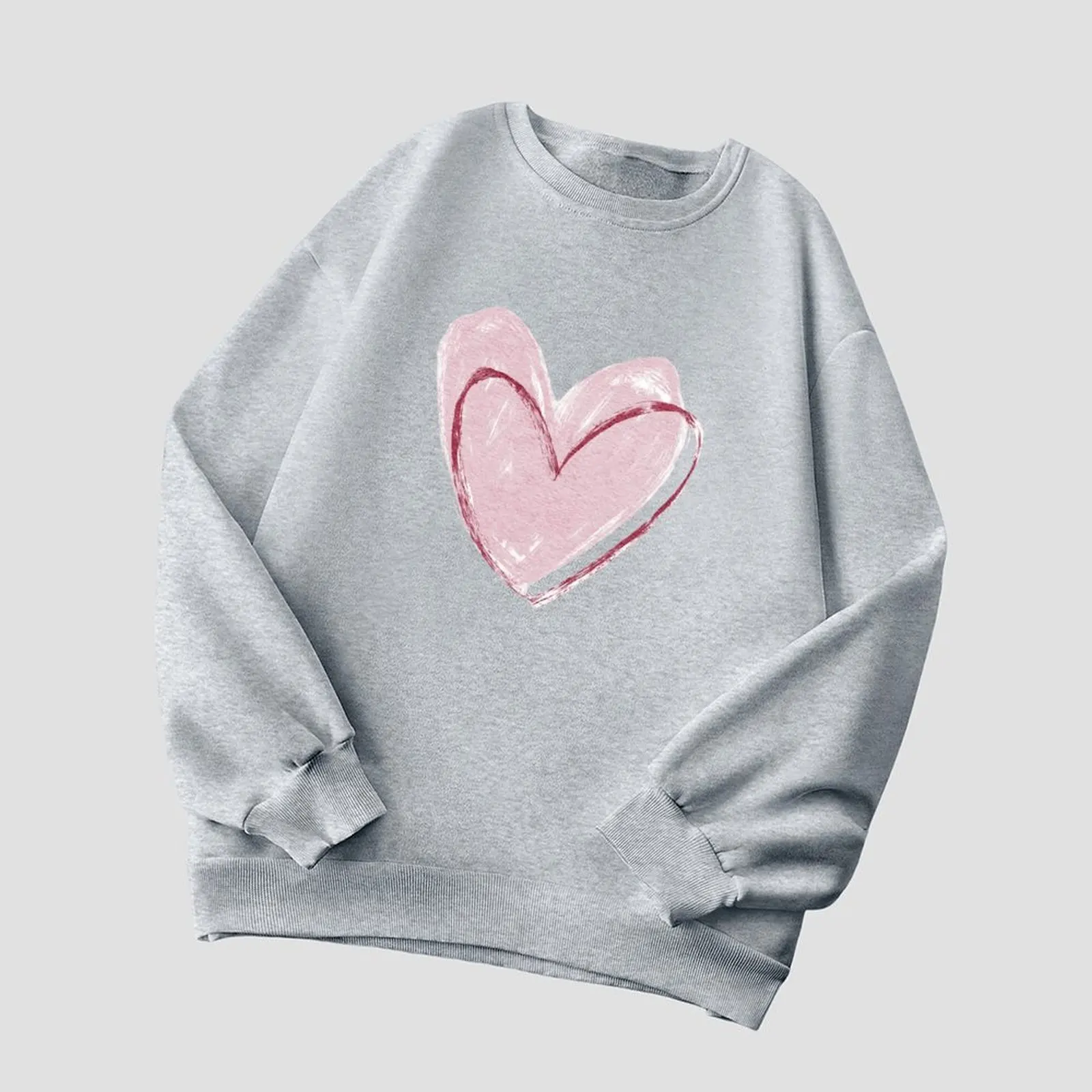 

Women's Sweater Round Neck Sweatshirts Velvet Winter Casual Printed Pattern Print Pullovers Autumn Woman Clothes 2025