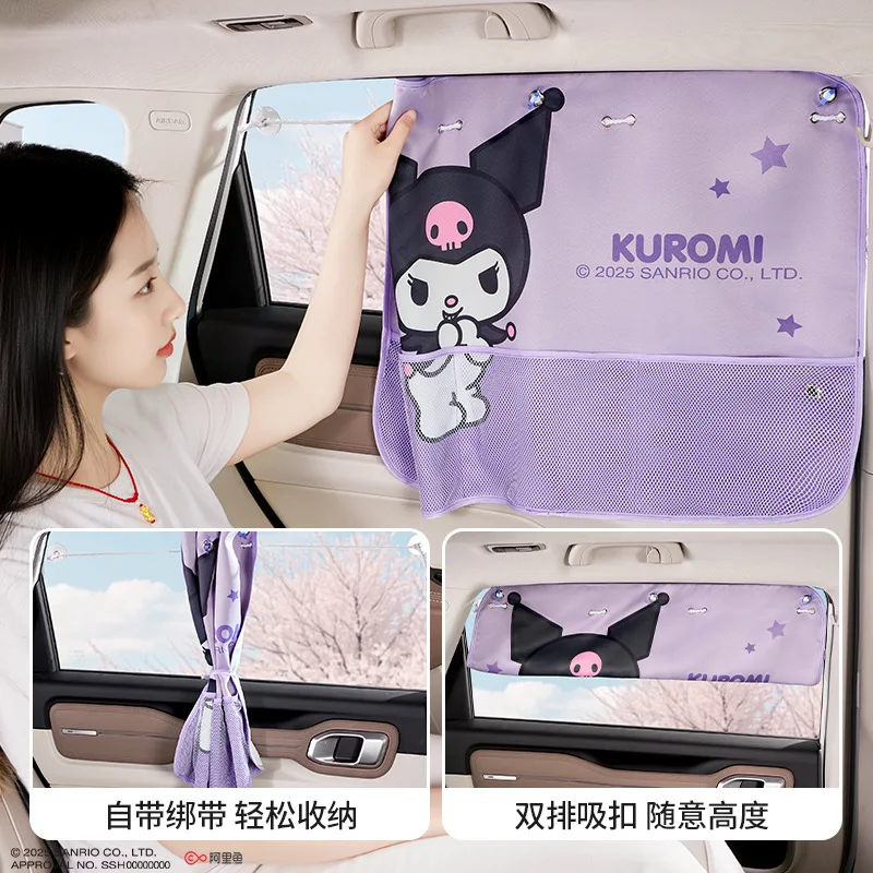 Zuignapgordijn in de autoruit zonnescherm Cover Cartoon Universele zijruit zonnescherm UV-bescherming voor Kid Baby Kinderen