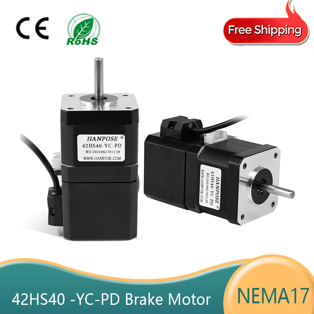 

Barke Motor torque 40N.cm 4-Leads 40mm1.5A 42HS40-YC-PD 3D engraving machine Permanent magnet Stepper motor NEMA17