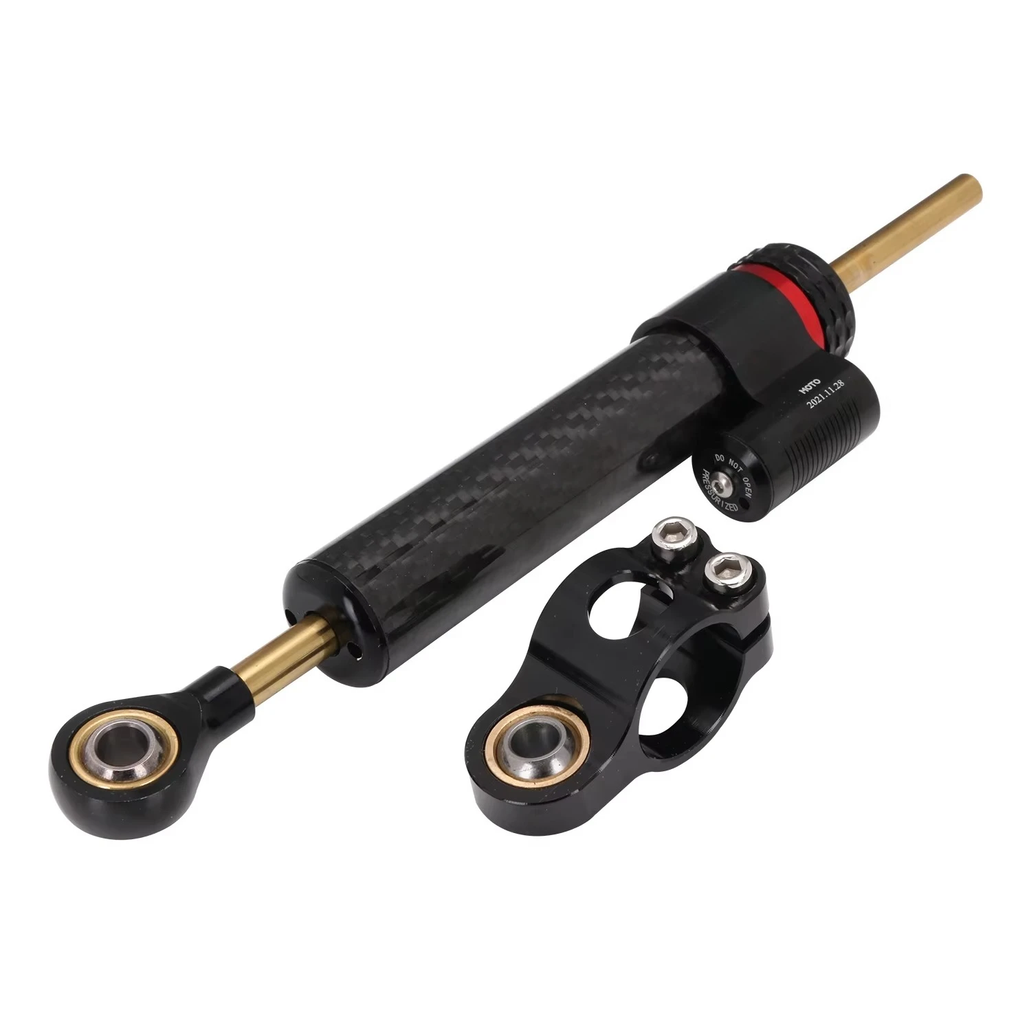Carbon Fiber Weave Steering Damper CNC Aluminum Alloy for Motorcycle Scooter