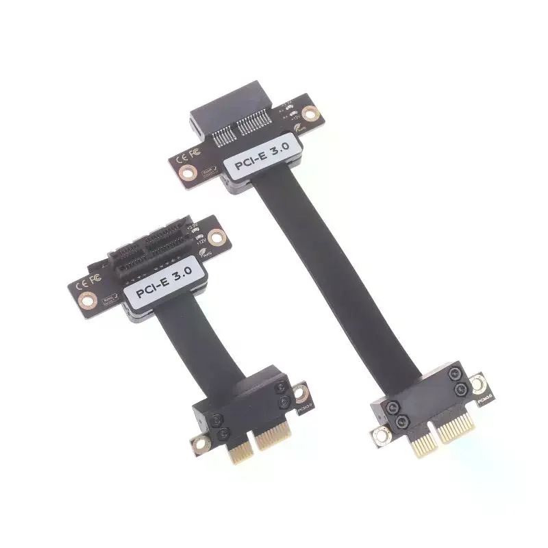 PCIE 3.0 X1 Riser Cable 90° Right Angle Extension Cable High-Speed PCI Express 1x Riser Card Ribbon Extender
