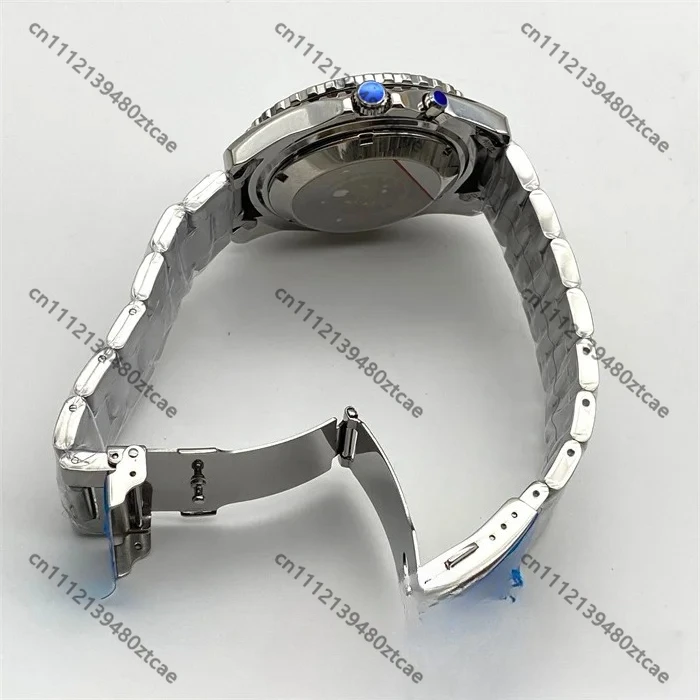 Men's Stainless Steel Large Dial Watch Case, Sapphire Mirror, Fits 46941 46943 Movement Replacement Accessories