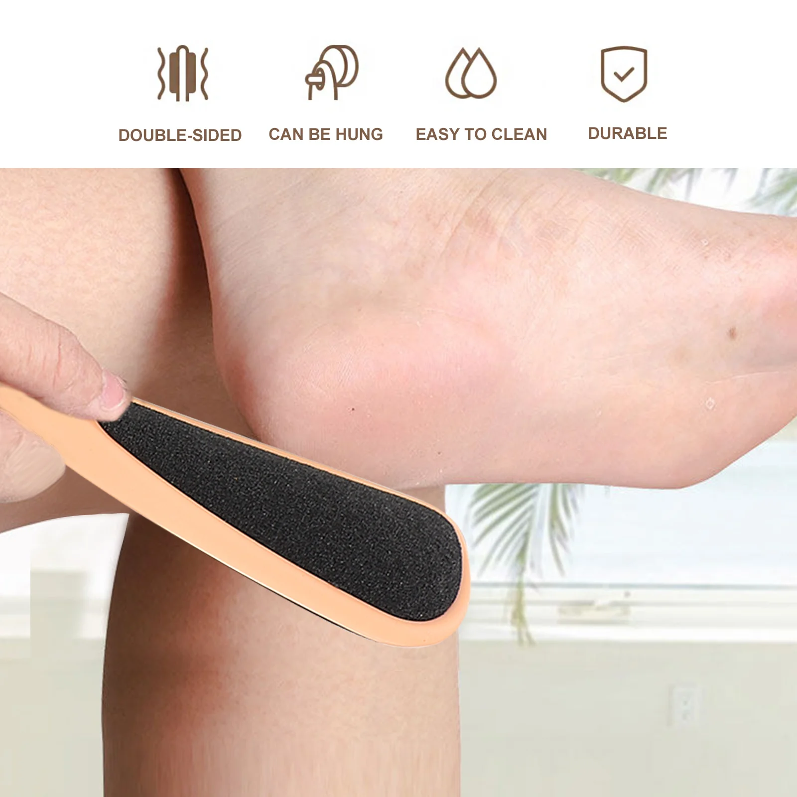 Ferramentas profissionais para cuidados com os pés, 2 peças, design requintado, removedores de calos de dupla face, suporte confortável para a vida diária e presentes