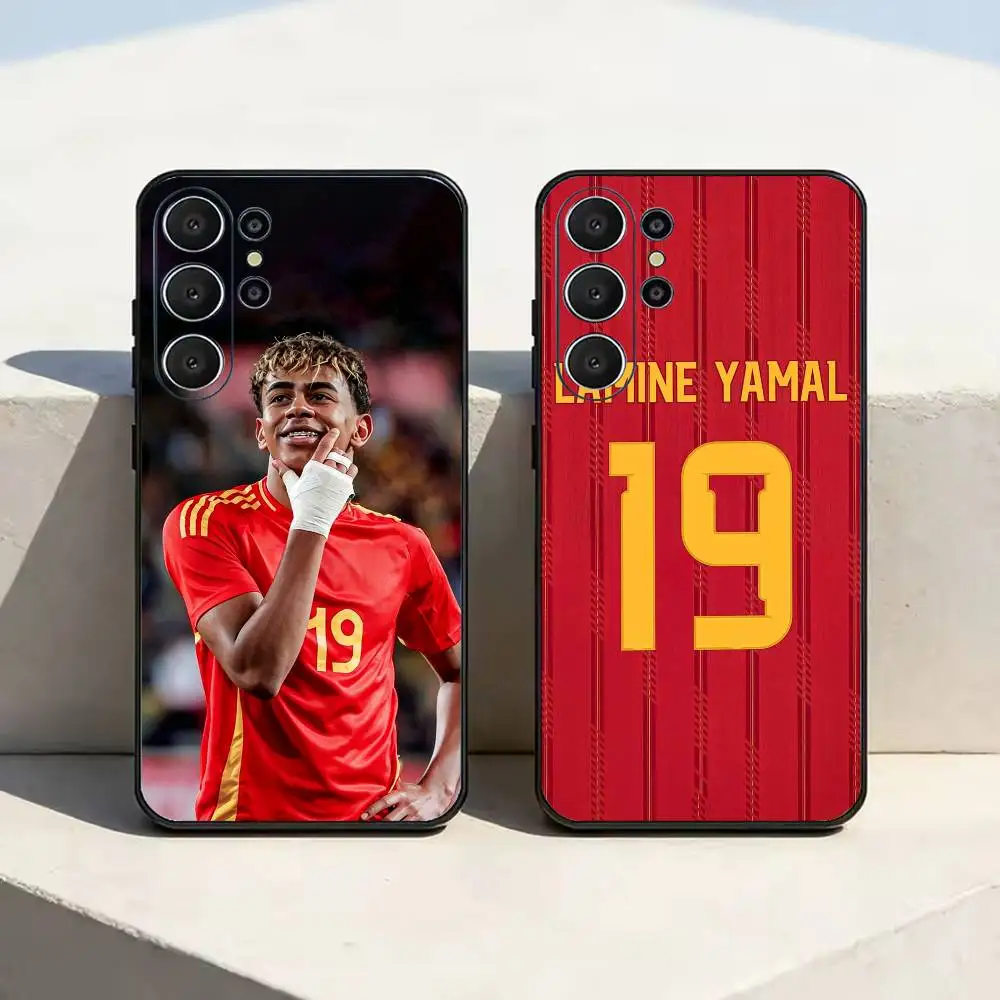 Sport L-Lamine Y-Yamal STAR 19 Phone Case For Samsung S25,S24,S21,S22,S23,S30,Ultra,S20,Plus,Fe,Soft Silicone Black Cover