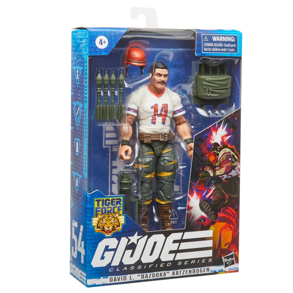 Em estoque original Hasbro G.i. Joe Classified Series David L Bazooka Katzenbogen Anime Figura de ação Modelo Coleção Brinquedos