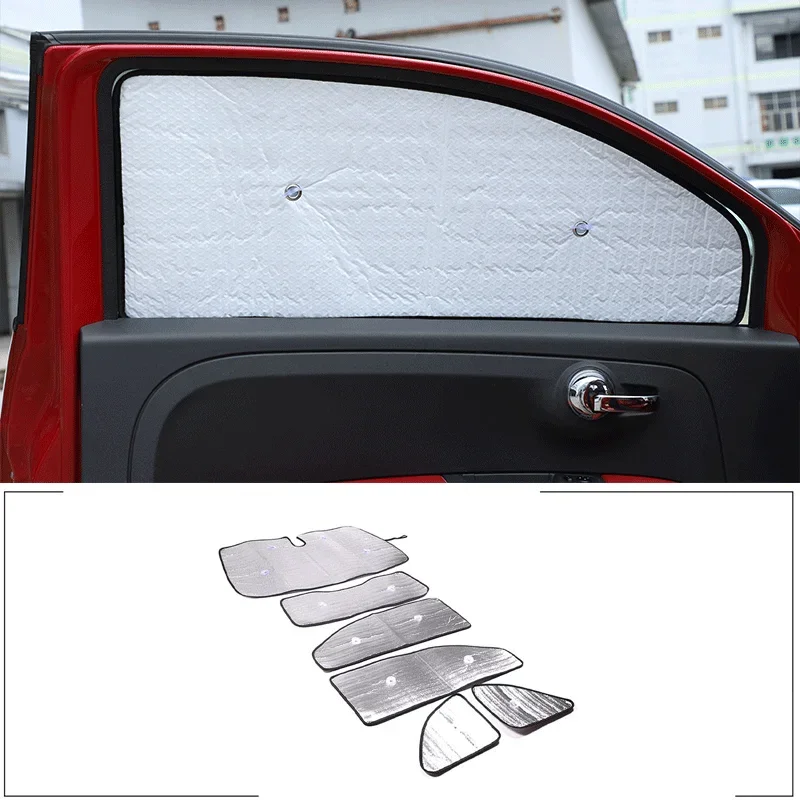 

For 2011-2019 Fiat 500 aluminum foil silver car UV protection front windshield sunshade car interior protection accessories