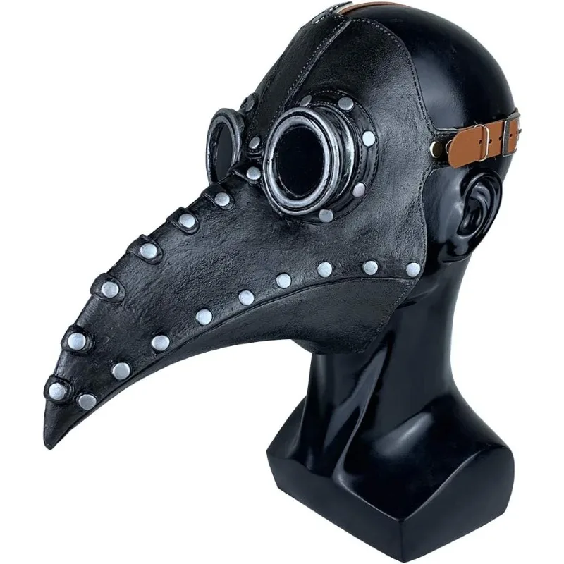 Plague Doctor Bird Mask Long Nose Beak Cosplay Steampunk Halloween Costume Props Latex Material