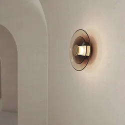 Nordic Modern Glass Wall Lamp Bedroom Bedside Restaurant Kitchen Corridor Staircase Led Sconce Fixture Light Indoor Lighting