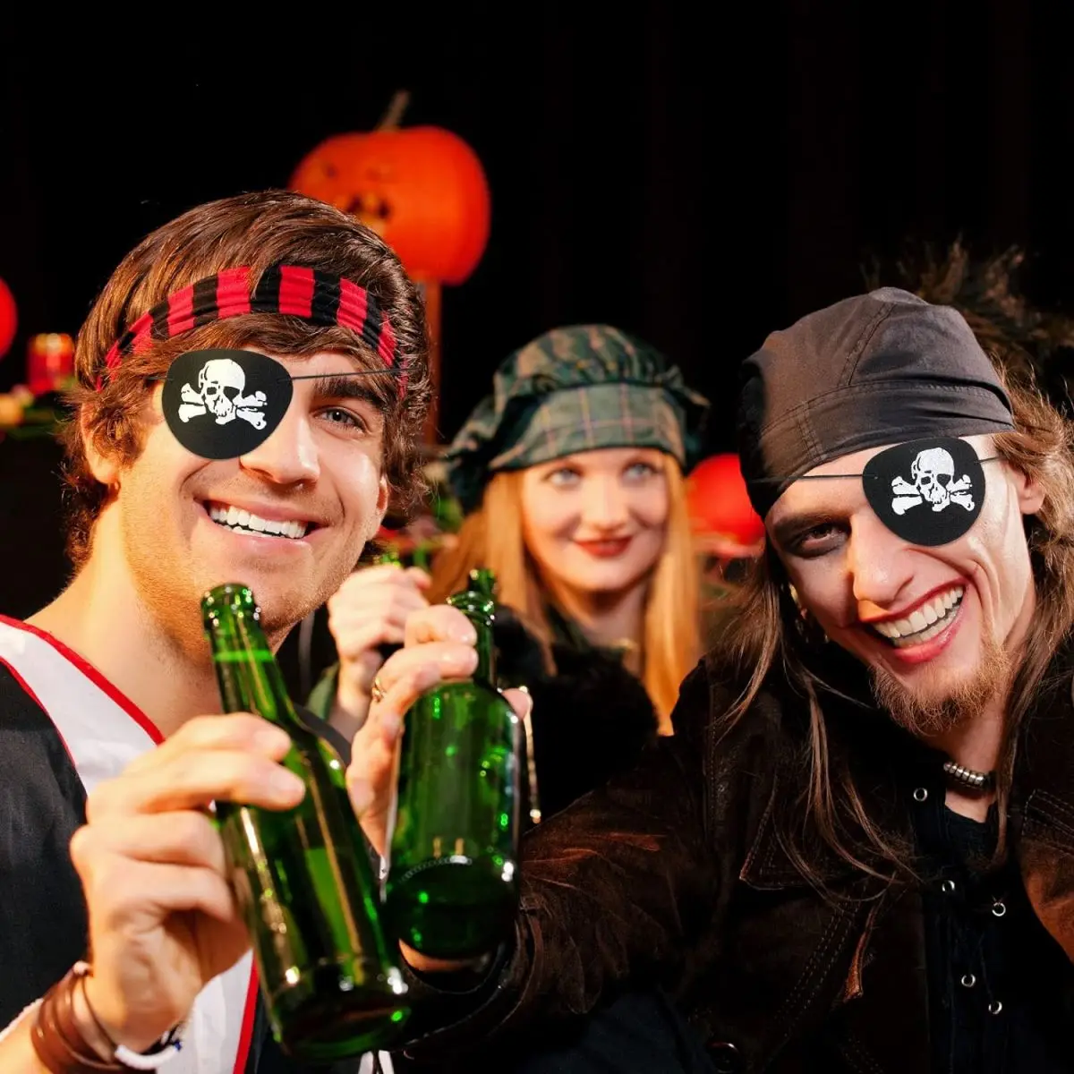 قناع عين جمجمة القراصنة للحفلات ، قناع عين من اللباد ، كرة عين واحدة ، قناع عين كاريبين ، قناع عين مضحك ، ديكور موضوع القراصنة ، حفلة بار ، 12 * #3