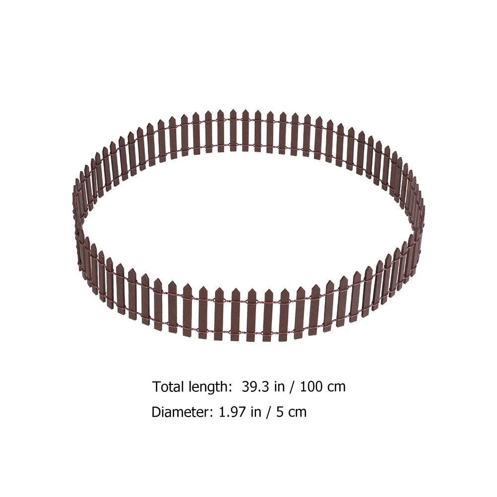 2Pcs 100cm X 5cm Mini Fence Safe Environmentally Friendly Durable DIY Handicrafts Garden Decor Miniature Fence