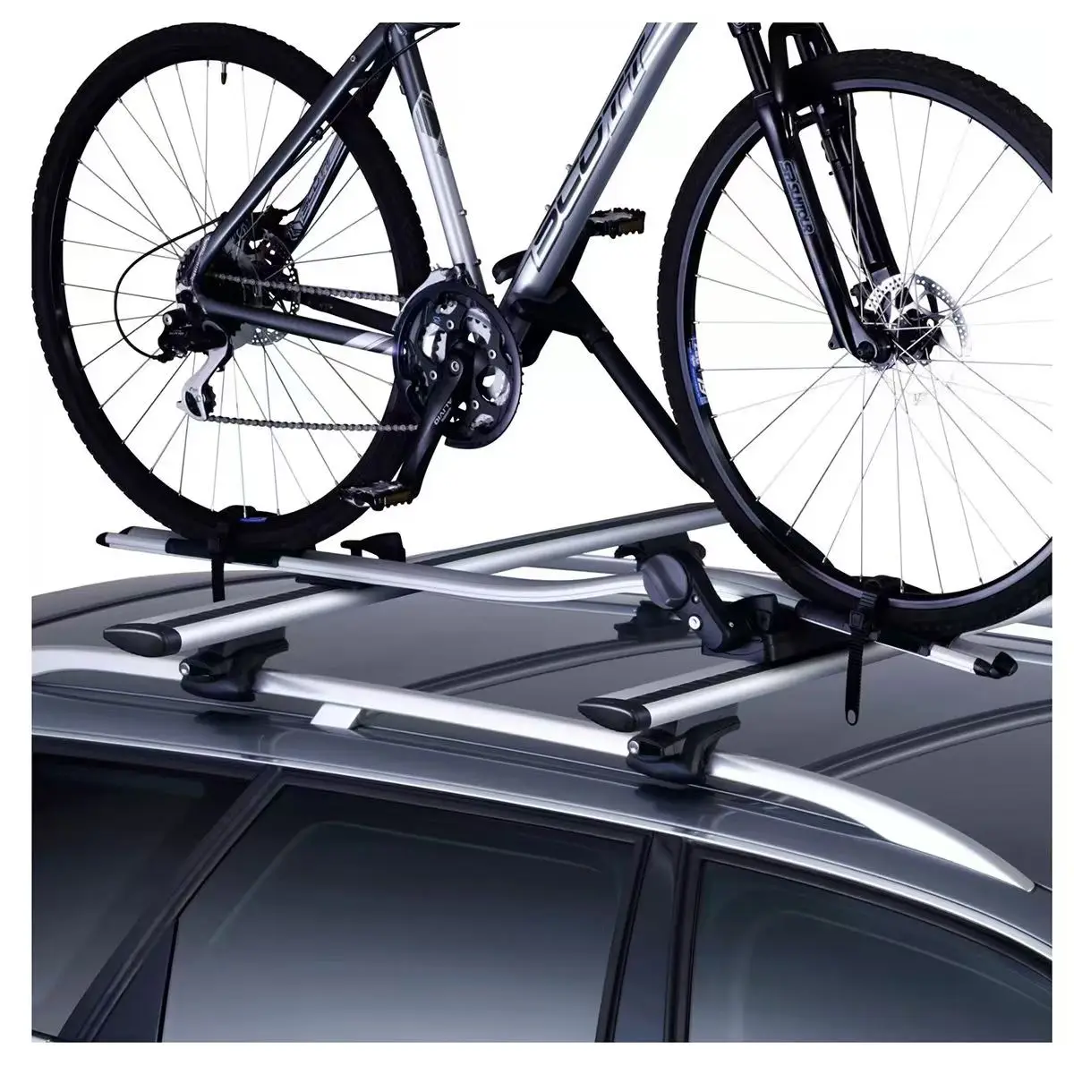 Car Bike Rack Roof Bike Holder Car Mounted Mountain Bike Rack Single Frame Aluminum Alloy Bike Framecar Mounted Roof Travel Rack