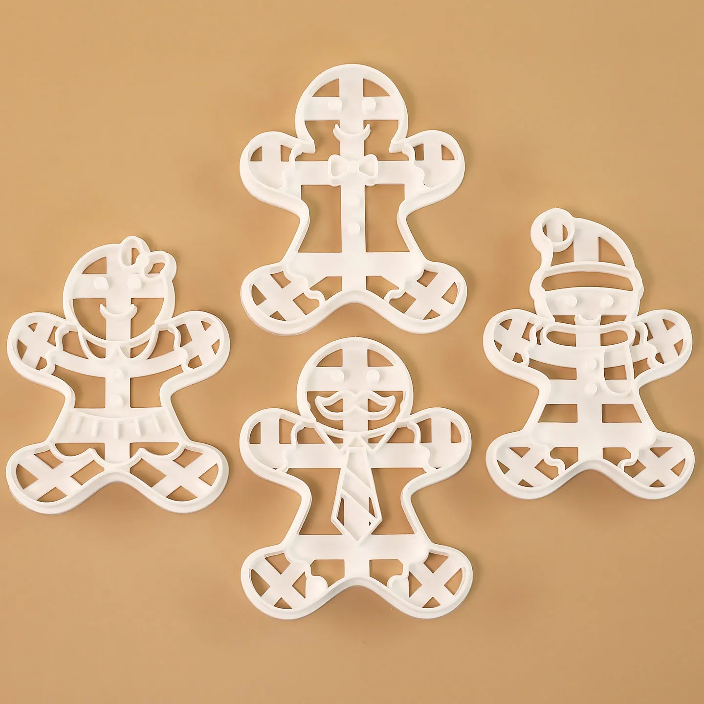 1 قطعة/4 قطعة مجموعة عيد الميلاد الزنجبيل رجل قاطعة البسكوت قالب لخبز الجبن فندان-هدايا لعيد الشكر وديكور عيد الميلاد #3