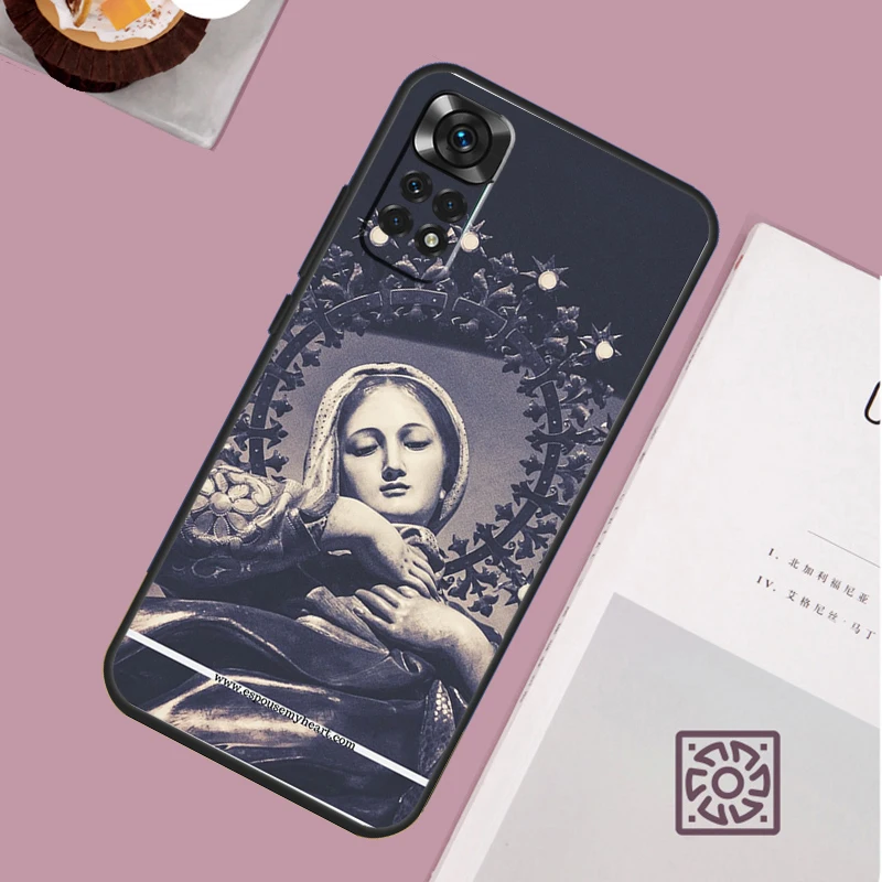 Virgin Mary Christian Case For Xiaomi Redmi Note 12 11 8 9 10 13 Pro 12S 11S 10S 9S Redmi 13C 9C 10C 12C Cover