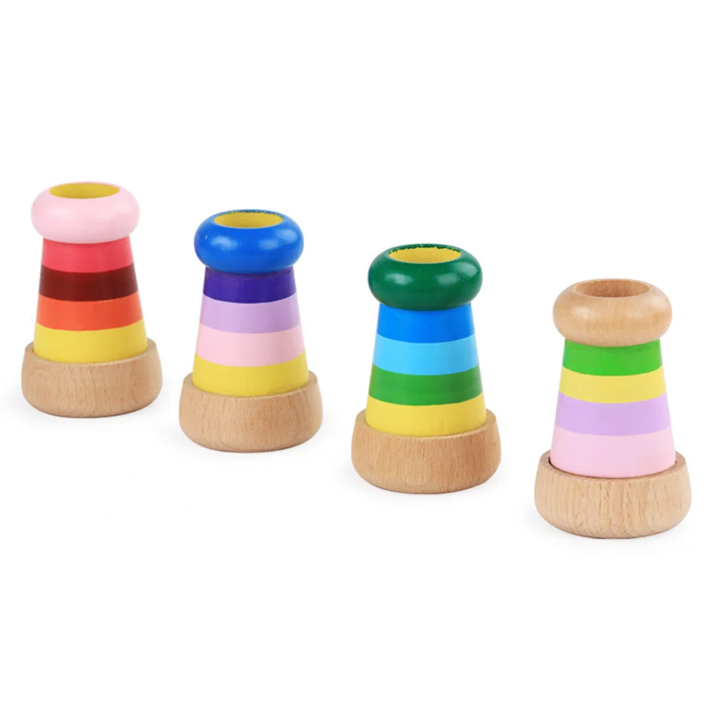 

Wooden Kaleidoscope Toys Kids Grasp Training Educational Developmental Baby Toy Colorful Large Lens