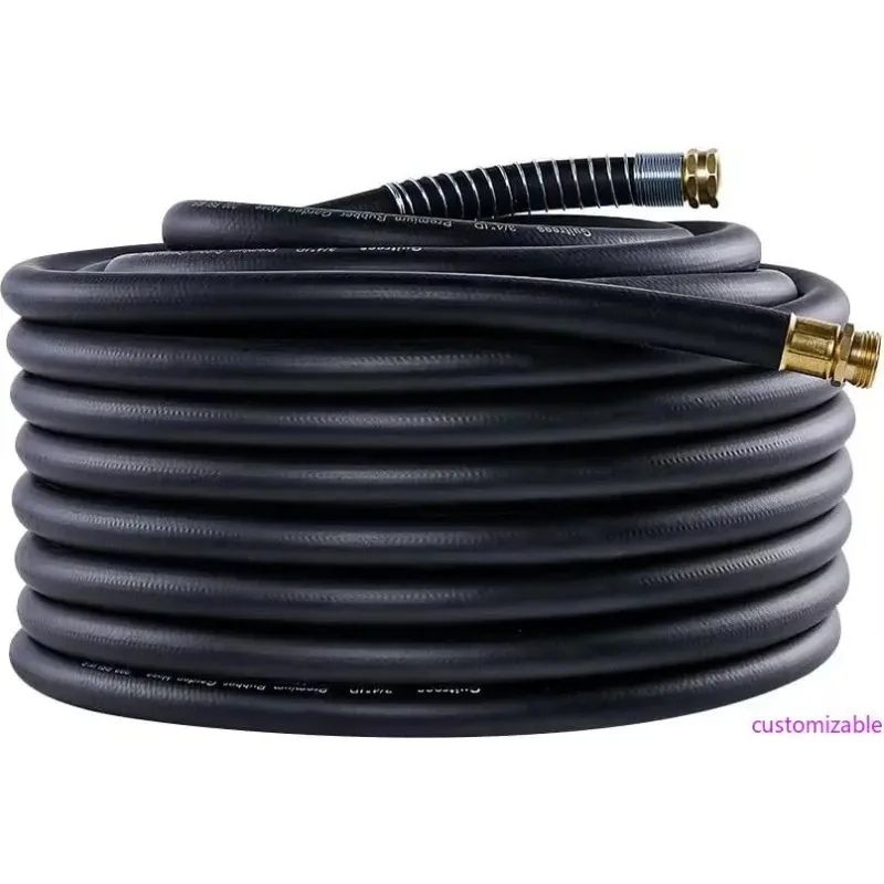 

Сверхмощный резиновый садовый шланг 3/4 длиной 100 футов с пятислойной оплеткой, мужскими и женскими фитингами, давление взрыва 1000 фунтов на квадратный дюйм