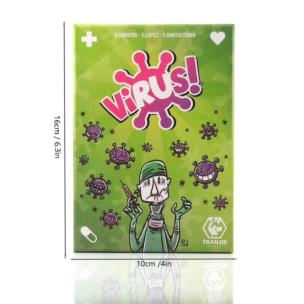 في النسخة الإسبانية في لعبة بطاقة الفيروسات الإنجليزية The Contagiously Virus 2 Card النسخة الصحيحة لعبة الحفلات للألعاب العائلية الممتعة