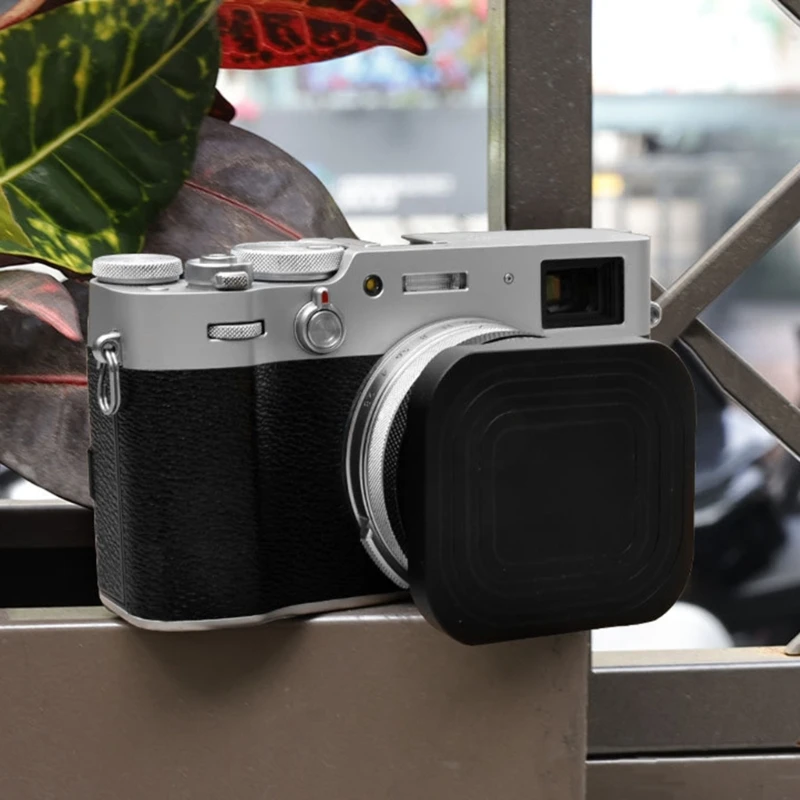 Комплект из 2 шт. бленды и крышек объектива, алюминиевый металлический пыльник для камер X100S X100V X100VI, улучшающих качество