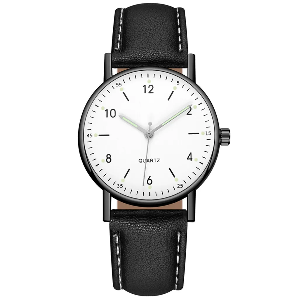 Ladies Quartz Wristwatches Daily Classic Fashion Simple All-Match Watches Basic Leather Strap Luminous Leisure Watch