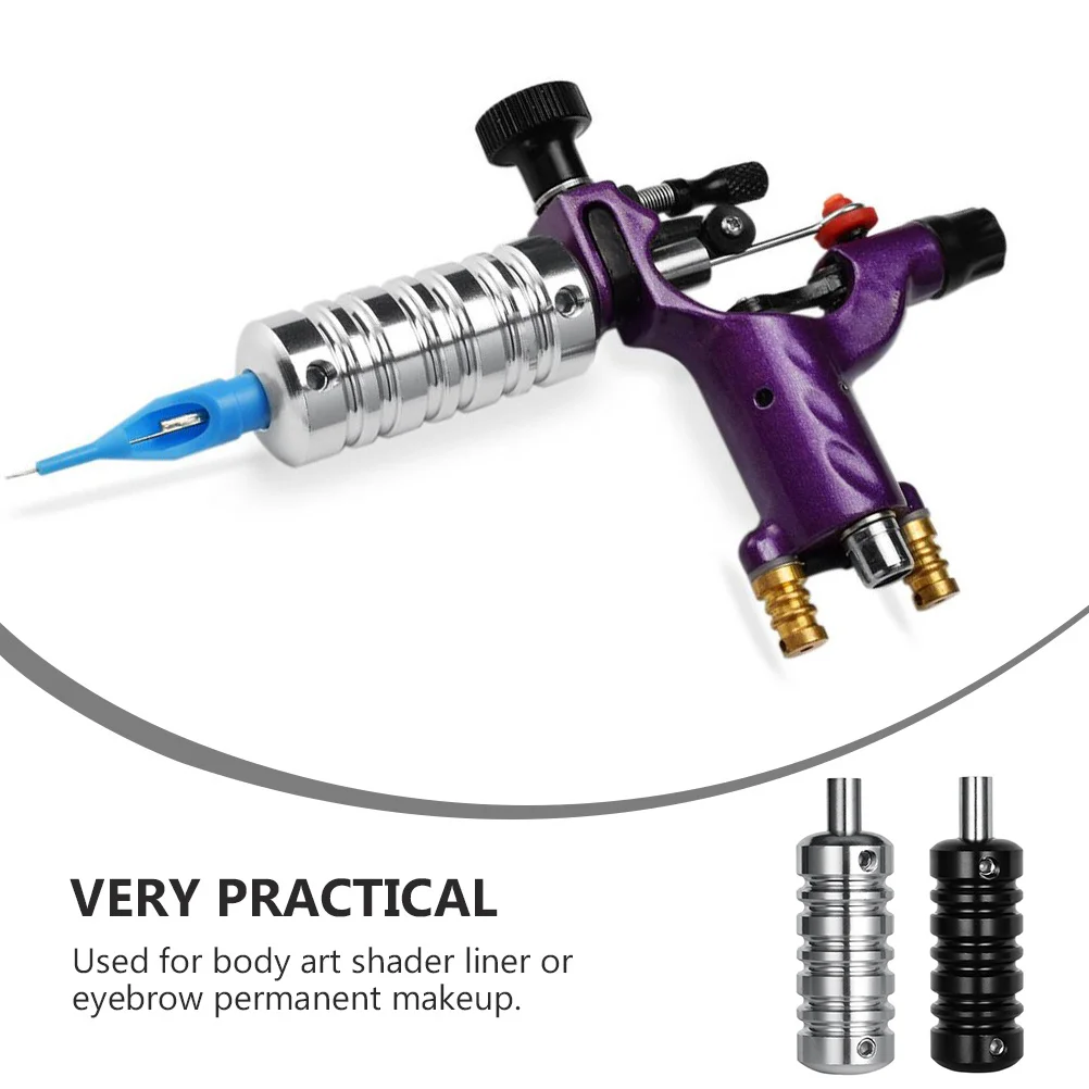 

2Pcs Grip Tube for Electric Tattoo Devices Aluminum Alloy Anti-Slip Holder Body Art Eyebrow Grip Parts