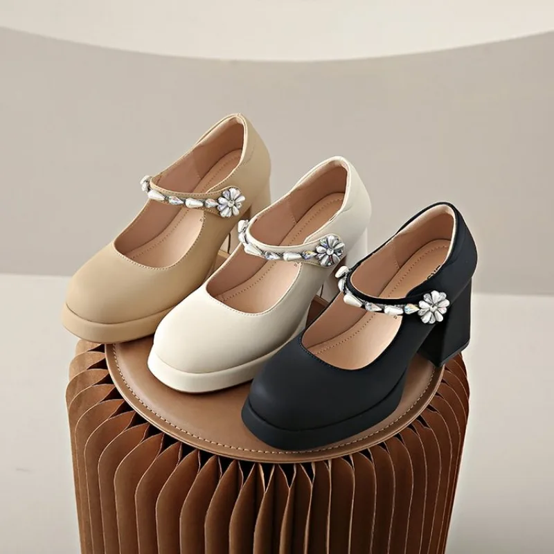 

Women Cute Sweet Red Slip on High Heel Shoes Lady Casual Comfortable Autumn Pumps Female Black Shoes De Mujeres Female Spring