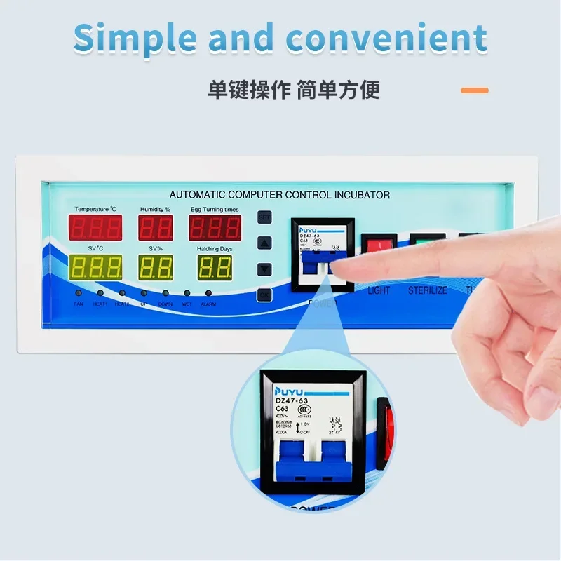 

NEW Incubator Temperature and Humidity Control Six Screens and Six Displays Temperature Control Instruments Incubator Accessorie