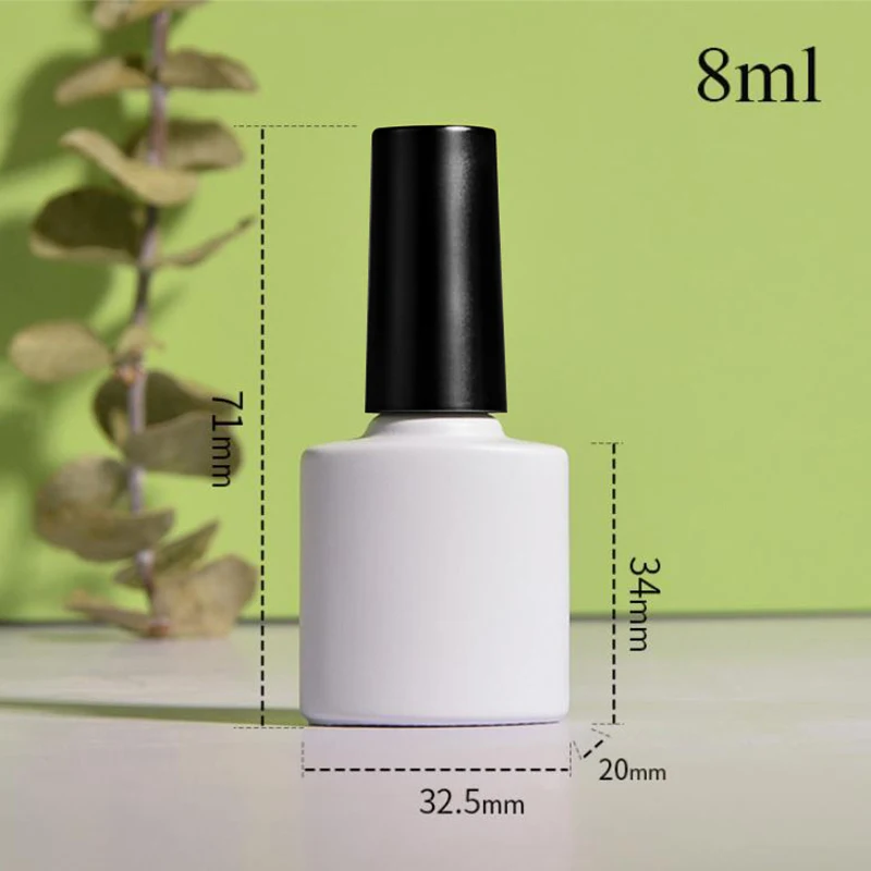 8ml Empty Glass Nail Polish Bottle Empty With Lid Brush Cosmetic Containers Nail Glass Bottles With Brush