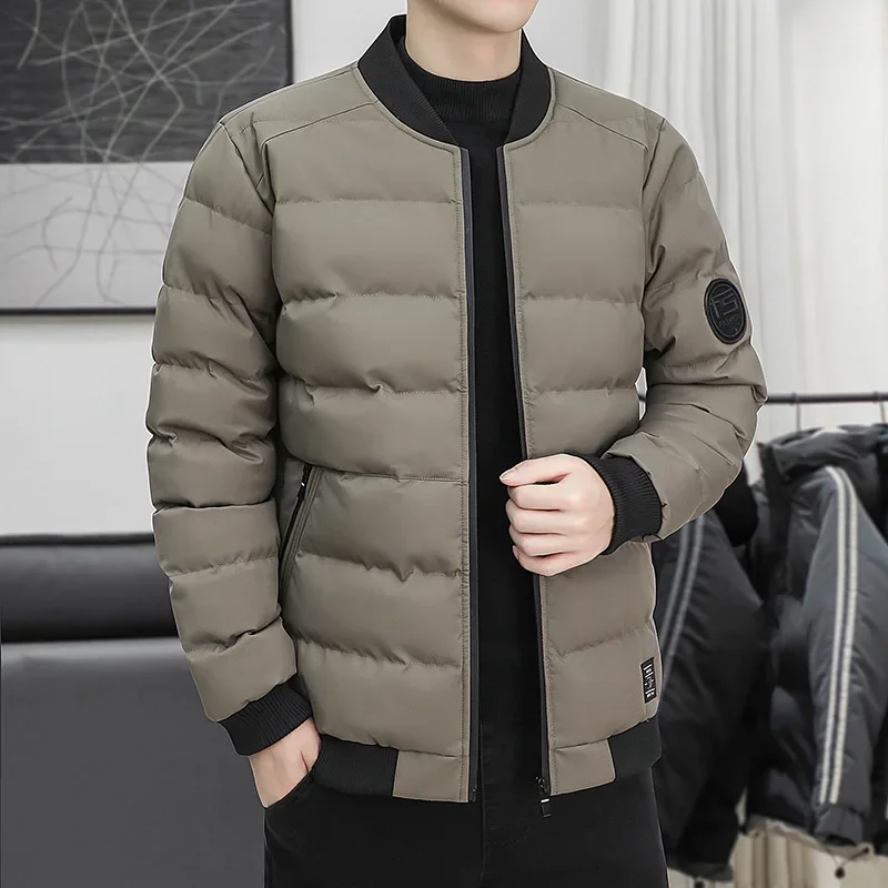 European and American Men\'s New Style Thickened Leisure Baseball Collar Outdoor Jacket Cotton-padded Jacket in Winter 2024.