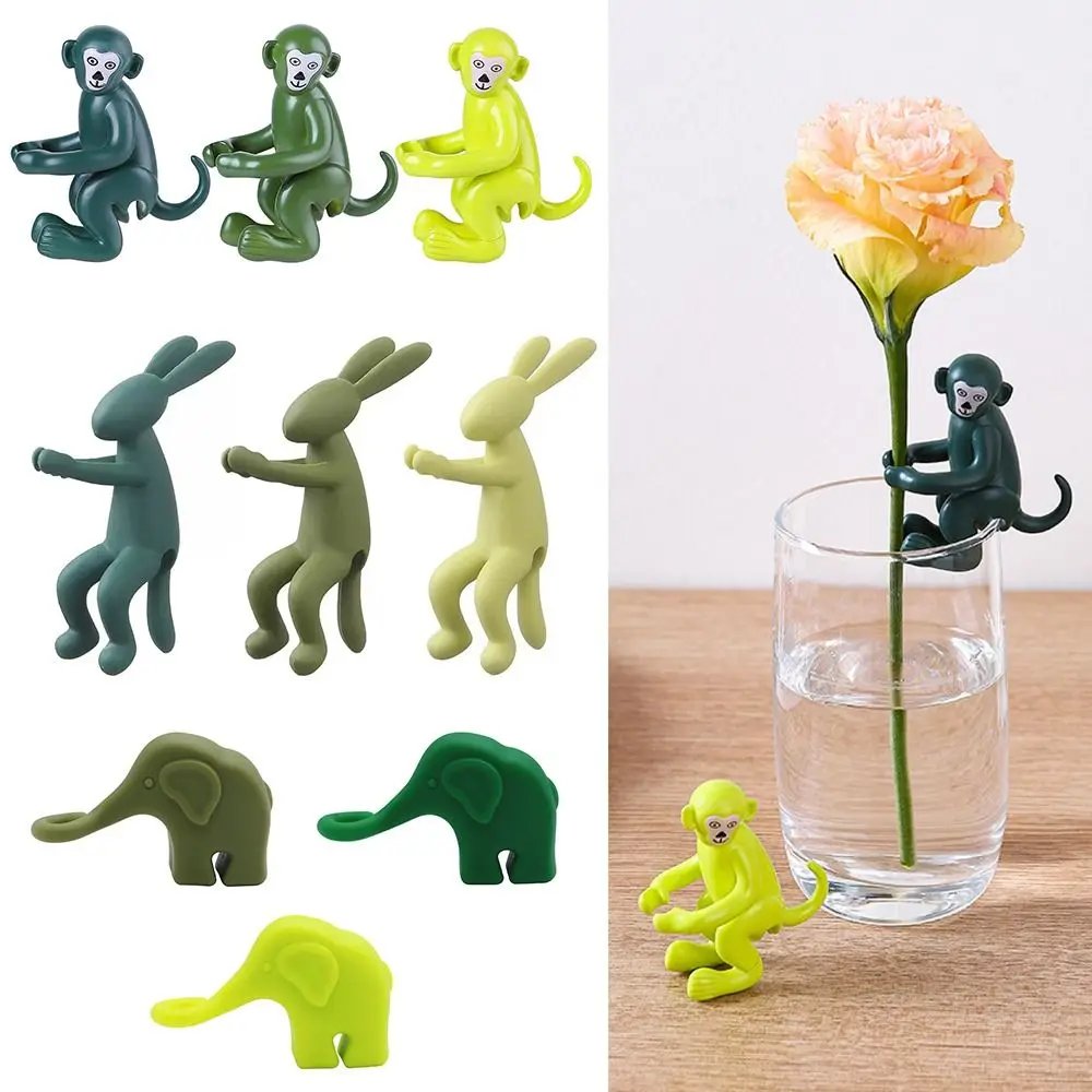 Silicone Plant Propagation Buddy Rabbit/Monkey/Elephant Reusable Silicone Plant Support Water Planting Fixed Holder