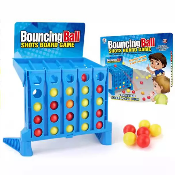 Top selling desktop puzzle catapult toy with fun quadruple ball mini competitive finger projection for two players