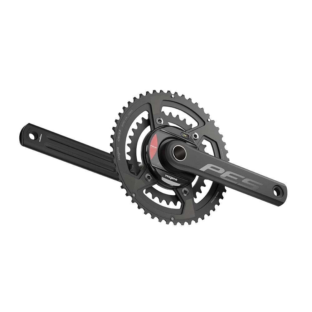 Magene PES P505 Leistungsmesser Kurbelarm Radfahren Spider-basierter Leistungsmesser 110 BCD 4 Bolzen 24 mm Stahlspindel ANT Bluetooth-Pedalkette