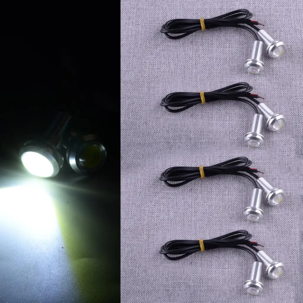 

8Pcs 12V Waterproof White LED Silver Outrigger Spreader Transom Underwater Light for Universal Car Truck Boat Trailer