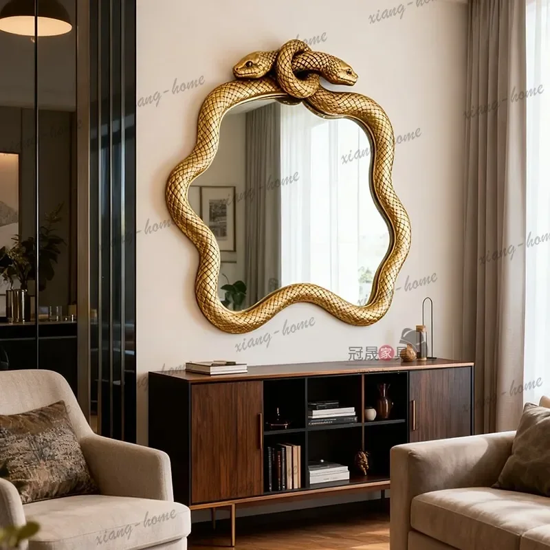 Special Shaped Makeup Mirror Art Vintage Bathroom American Decorative Mirror