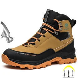 Winter Shoes Safety Boots Men Fashion Work Boots Steel Toe Shoes Puncture-Proof security Protective Boots Indestructible Shoes