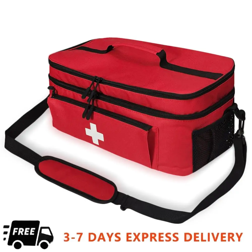 

Дорожная аптечка с запираемыми молниями, органайзер для бутылок с таблетками, пустой дорожный аварийный комплект, органайзер для лекарств для домашних путешествий