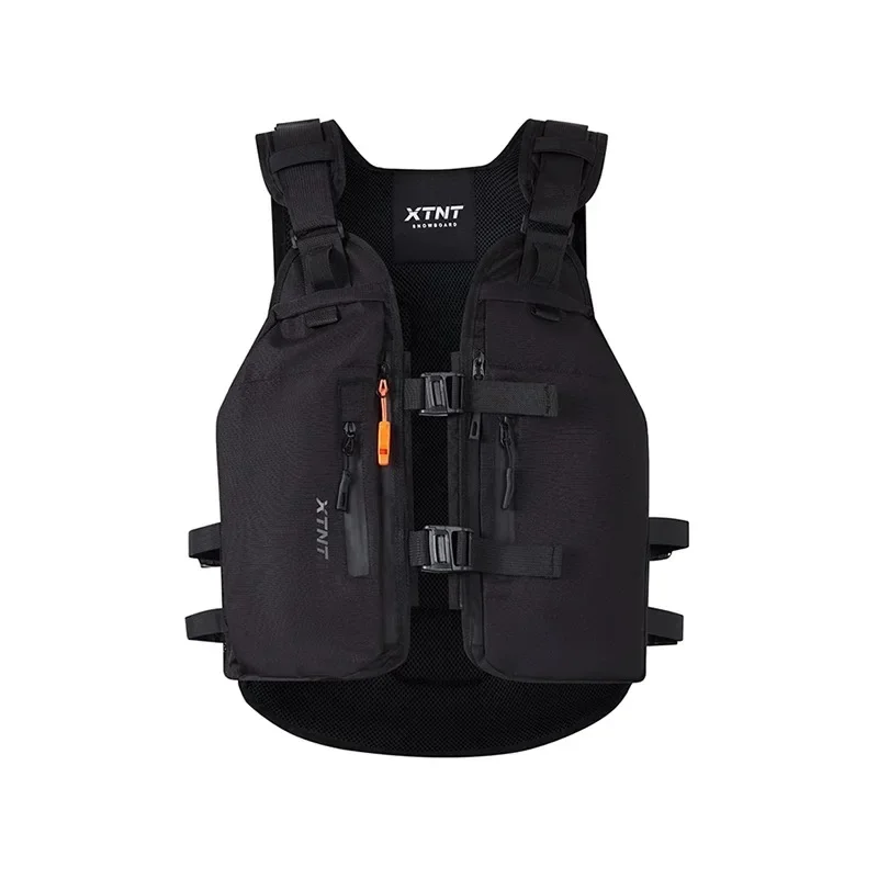 Multi-function Magnetic Buckle Tactical Vest Snowboard Carrier Wearable Backpack Man Woman Outdoor Sport Skiing Techwear coat