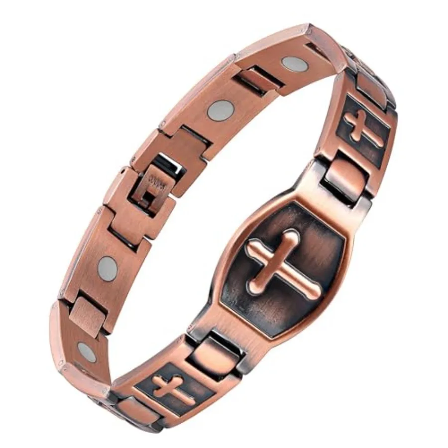 

Bracelet for Men, Magnetic Therapy Bracelet with 46 Magnets - 99.99% Pure Copper