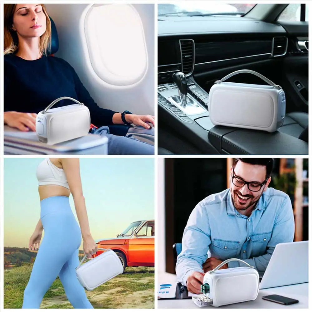 2025, Insulin-Kühlschrank, tragbar, wiederaufladbar, Auto-Minikühlschrank, tragbarer Mini-Kühlschrank für Haushaltsautos